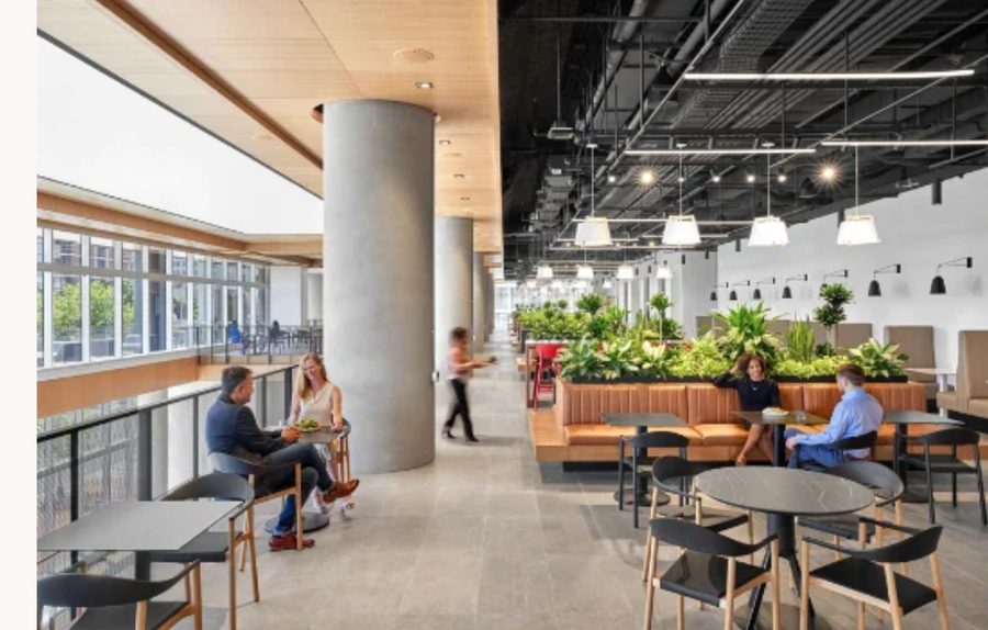 Marriott headquarters café and lounge area